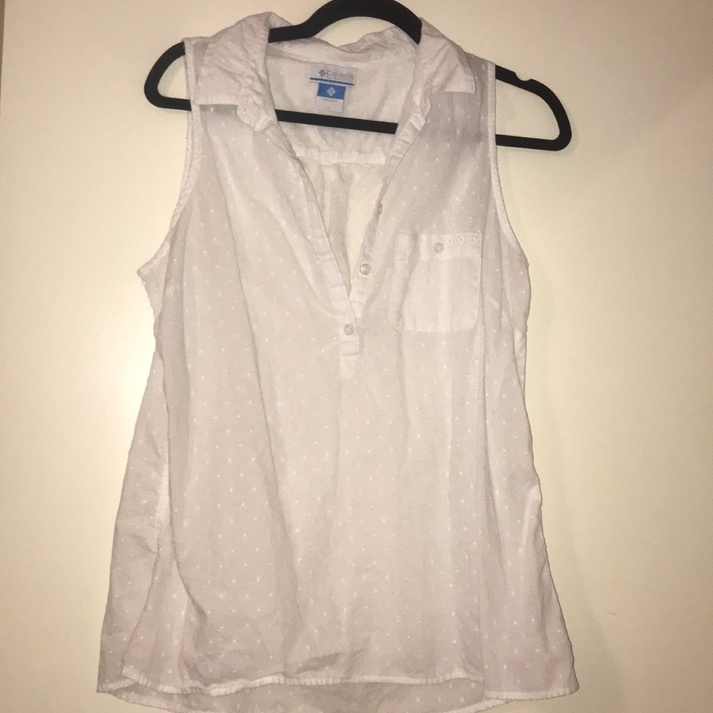 Columbia sleeveless eyelet shirt